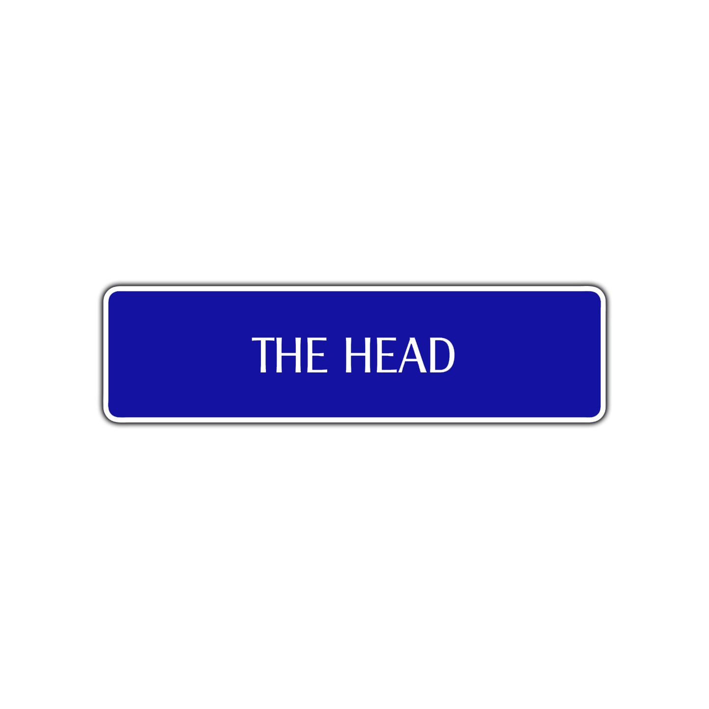 The Head Bathroom Road Aluminum Metal Novelty Street Plate Sign Wall Gift Decor