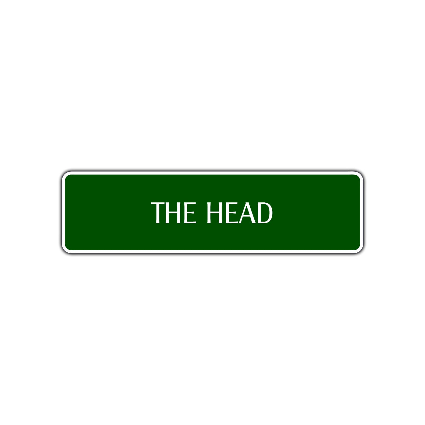 The Head Bathroom Road Aluminum Metal Novelty Street Plate Sign Wall Gift Decor
