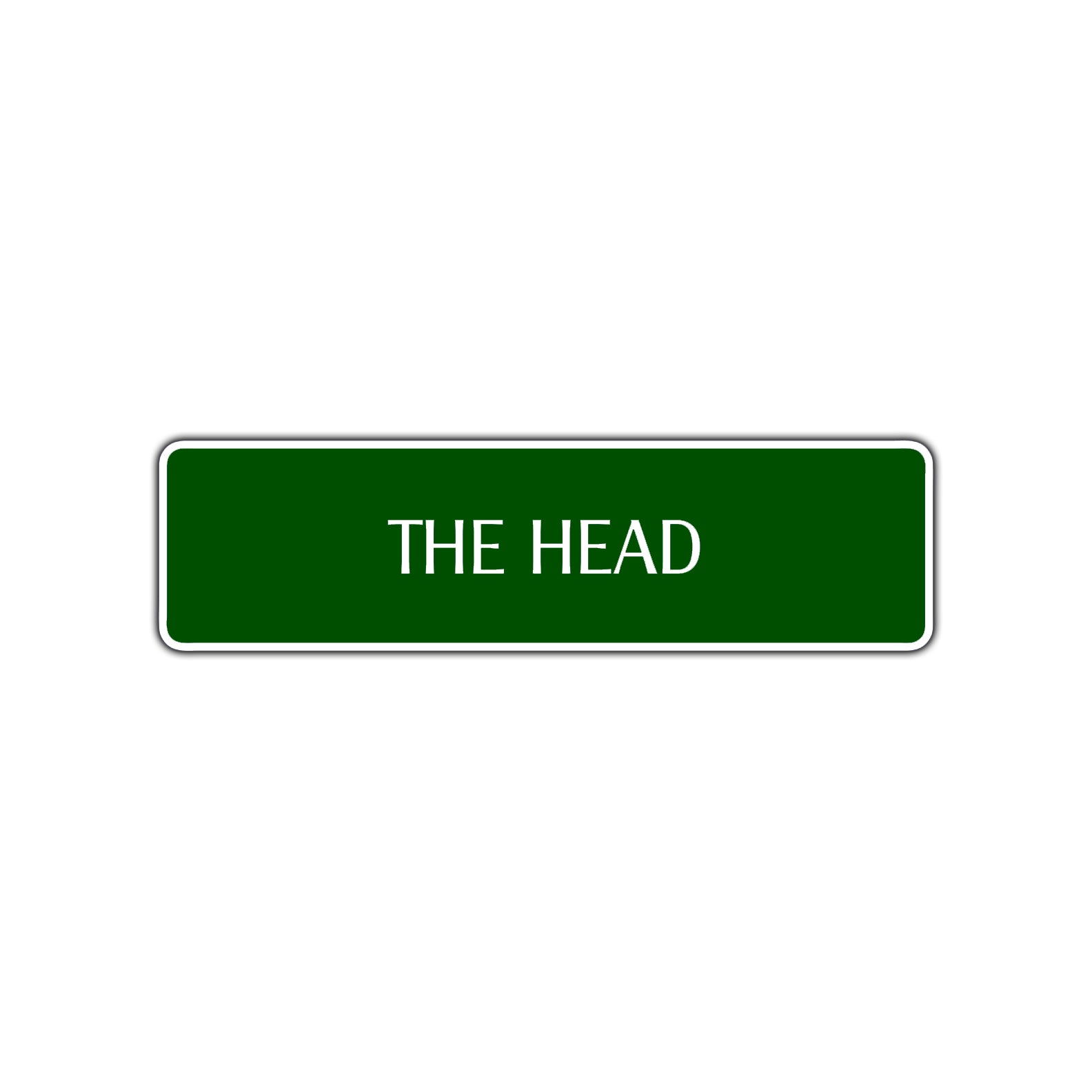 The Head Bathroom Road Aluminum Metal Novelty Street Plate Sign Wall Gift Decor