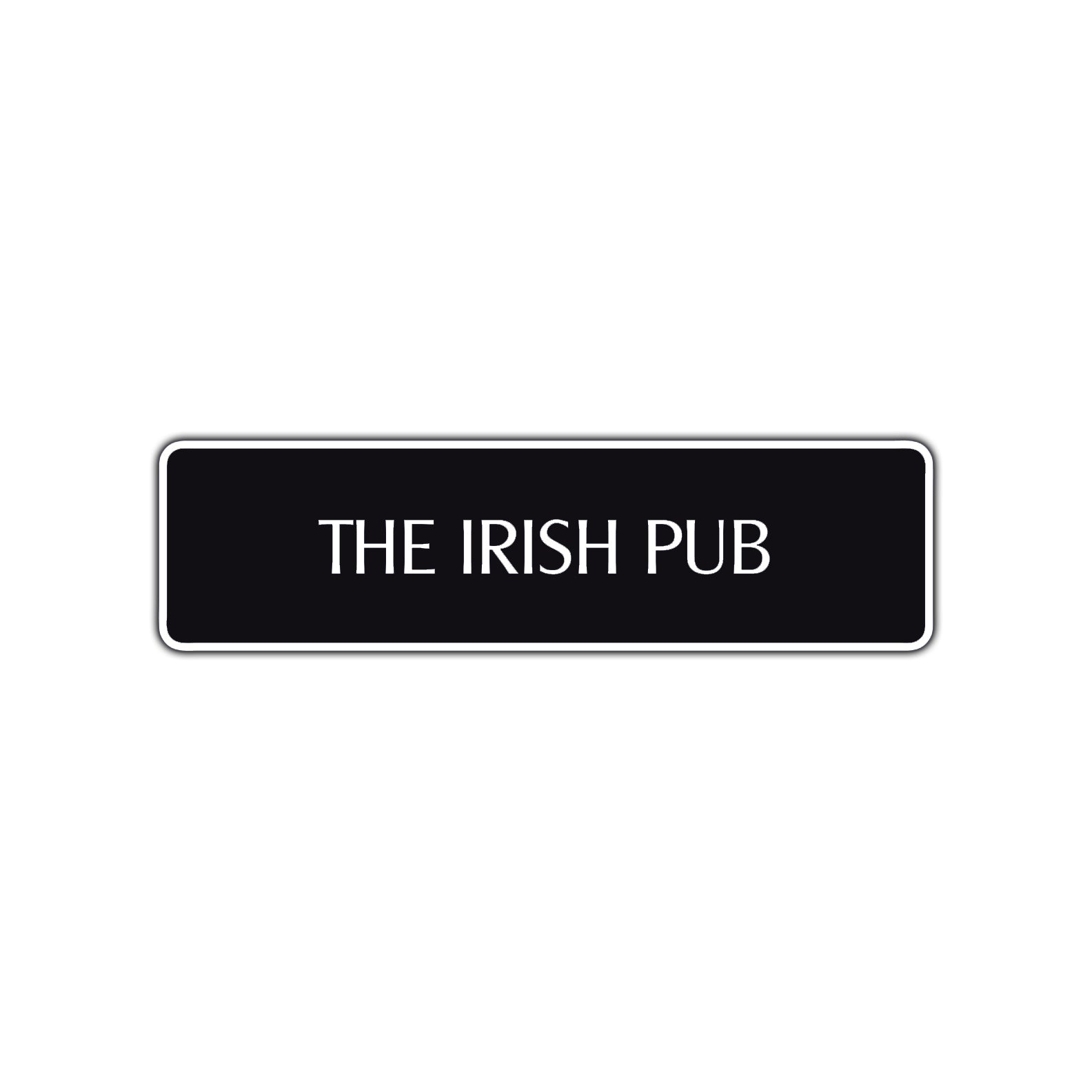 The Irish Pub Road Aluminum Metal Novelty Street Plate Sign Wall Gift Decor