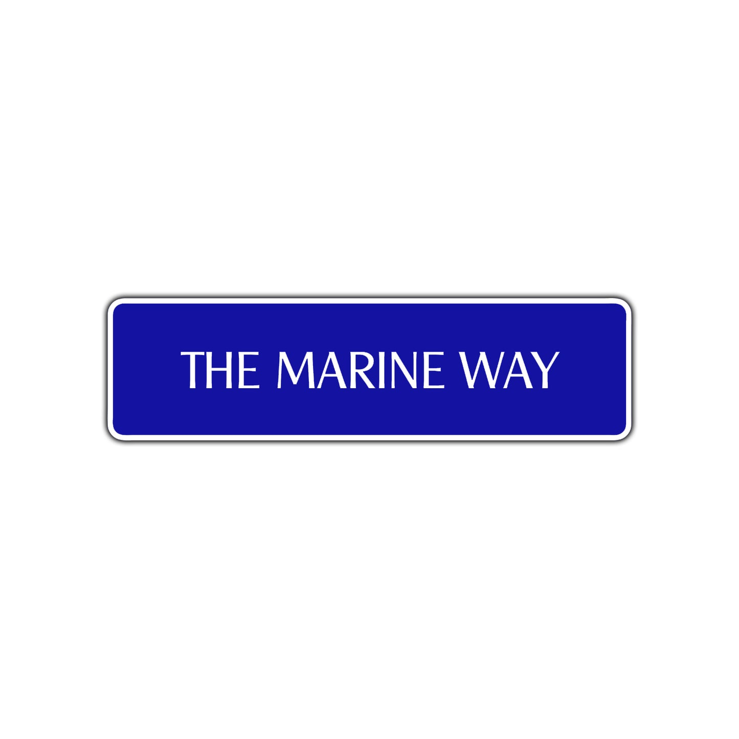 The Marine Way Road Aluminum Metal Novelty Street Plate Sign Wall Gift Decor