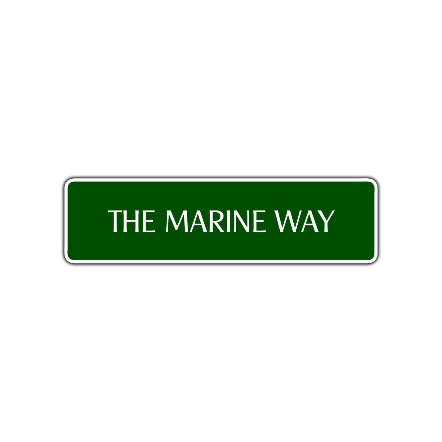 The Marine Way Road Aluminum Metal Novelty Street Plate Sign Wall Gift Decor