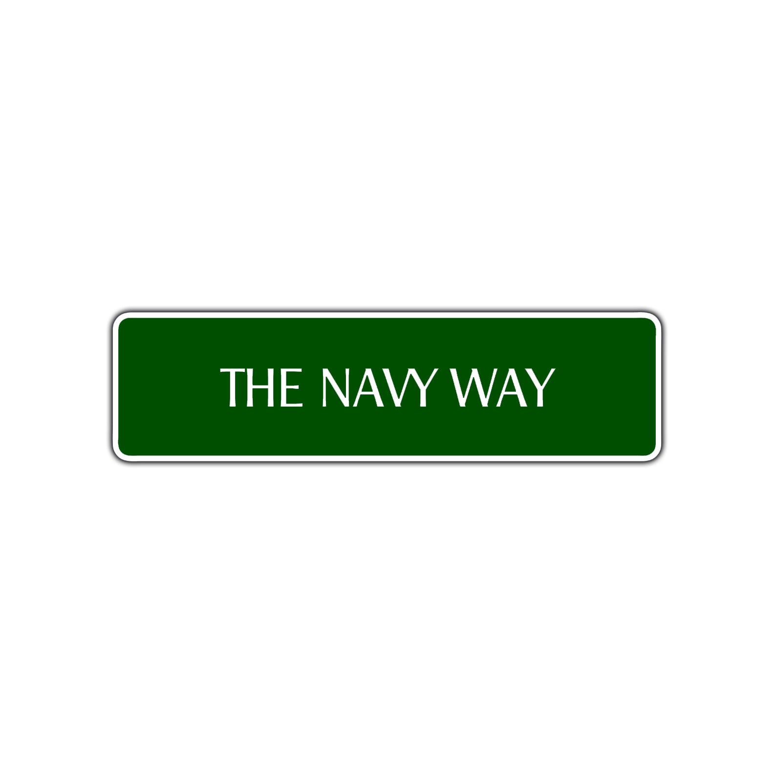 The Navy Way Road Aluminum Metal Novelty Street Plate Sign Wall Gift Decor