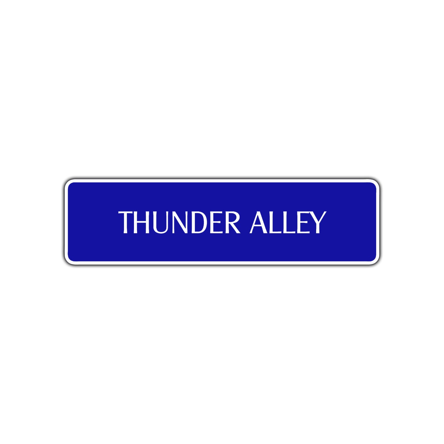 Thunder Alley Road Aluminum Metal Novelty Street Plate Sign Wall Gift Decor