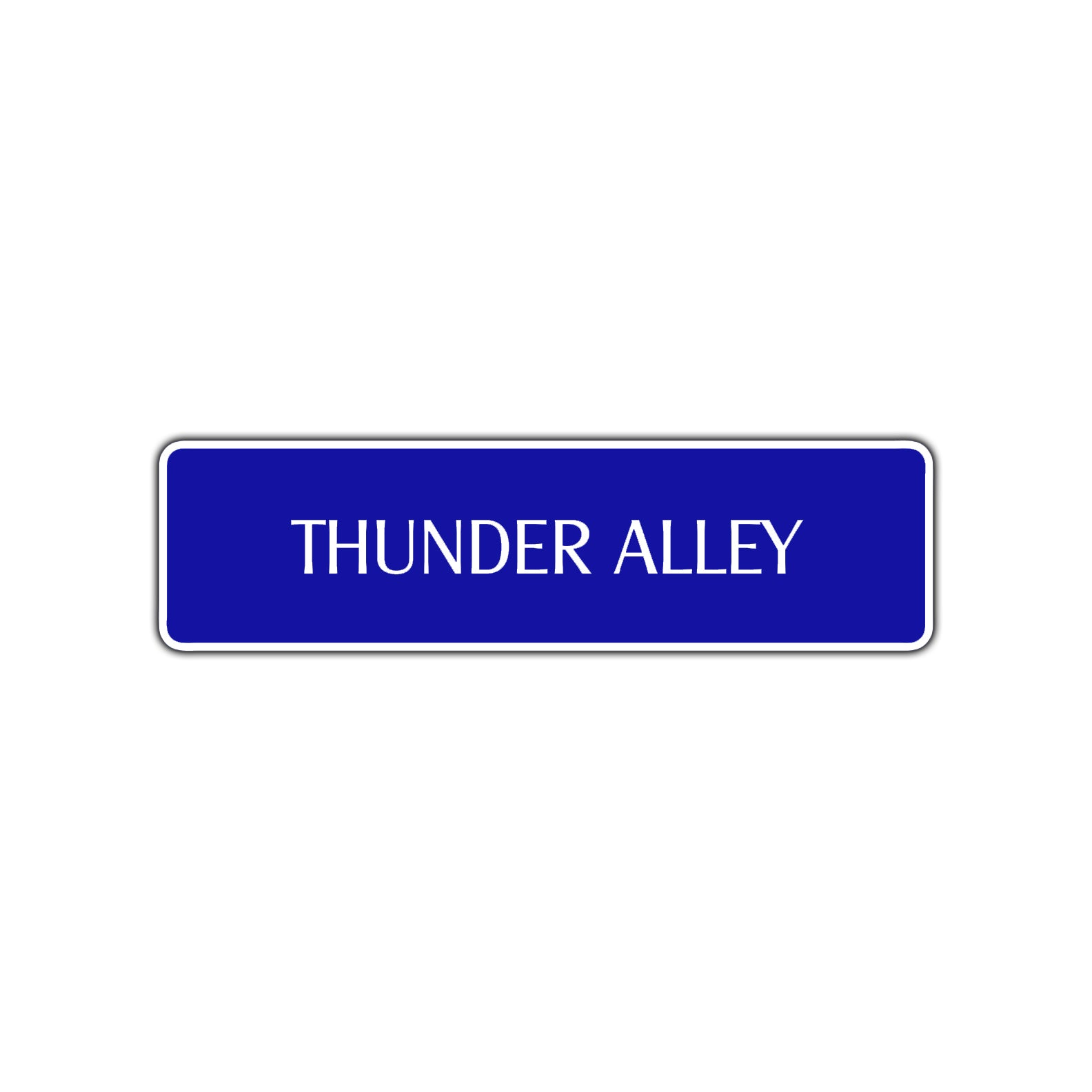 Thunder Alley Road Aluminum Metal Novelty Street Plate Sign Wall Gift Decor