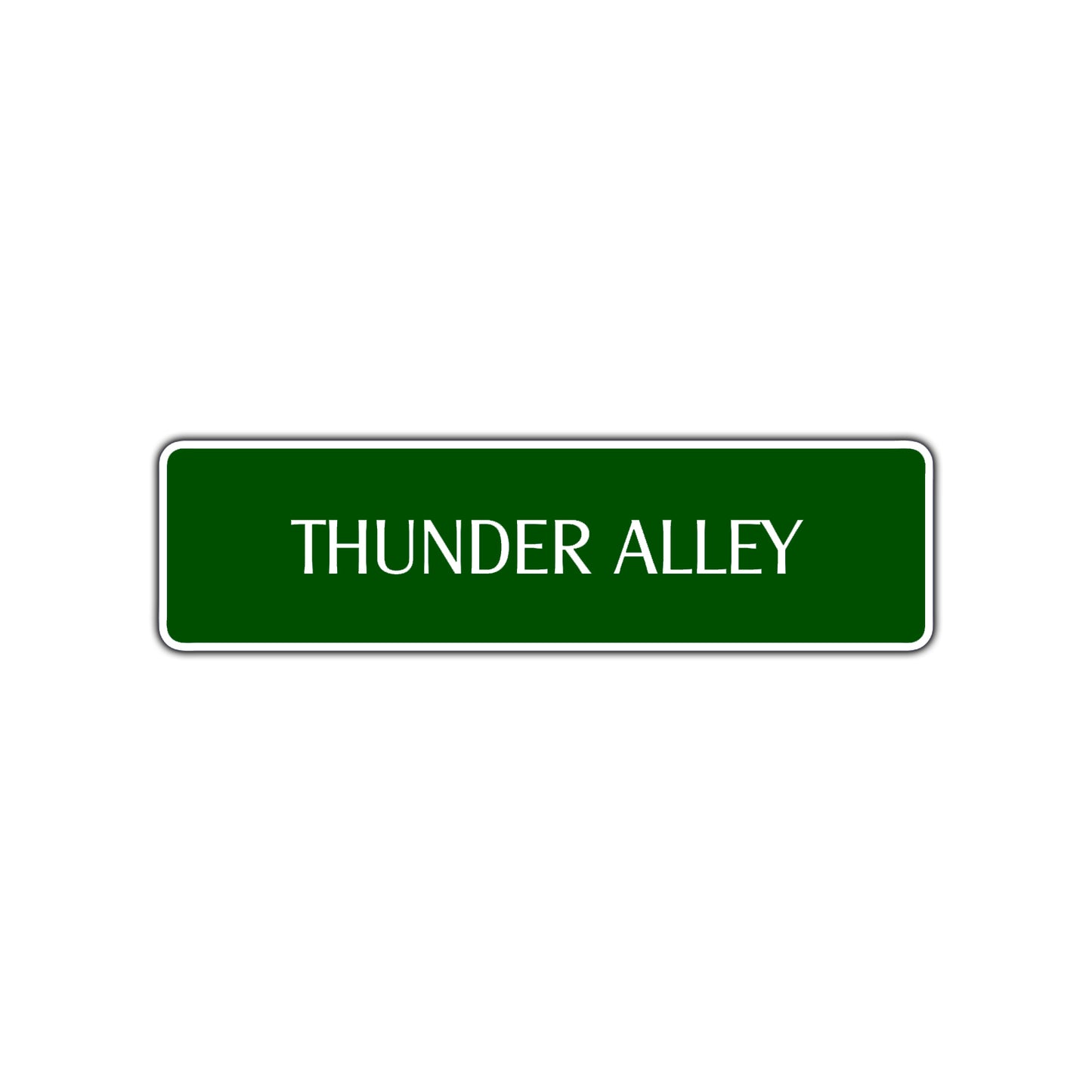 Thunder Alley Road Aluminum Metal Novelty Street Plate Sign Wall Gift Decor