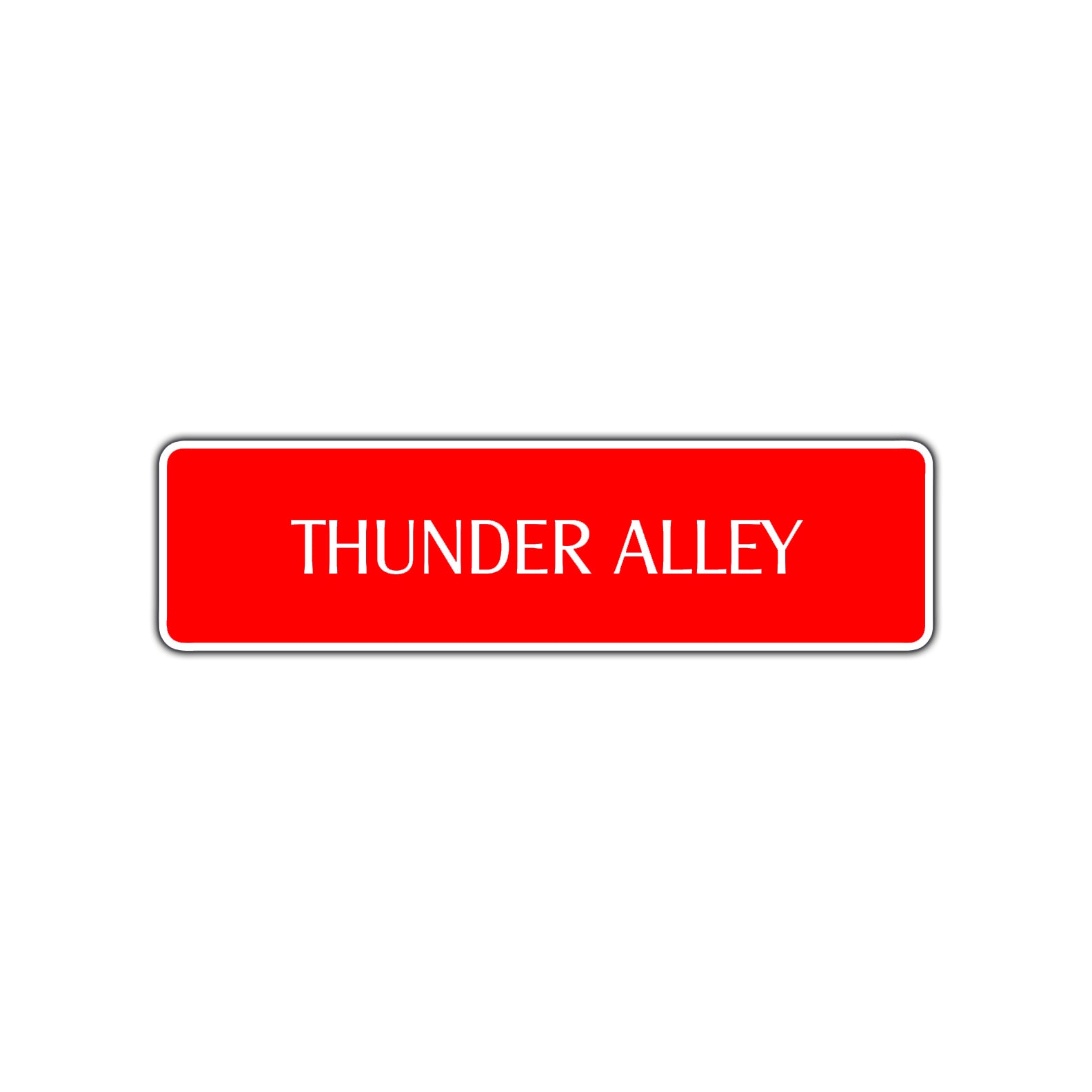 Thunder Alley Road Aluminum Metal Novelty Street Plate Sign Wall Gift Decor