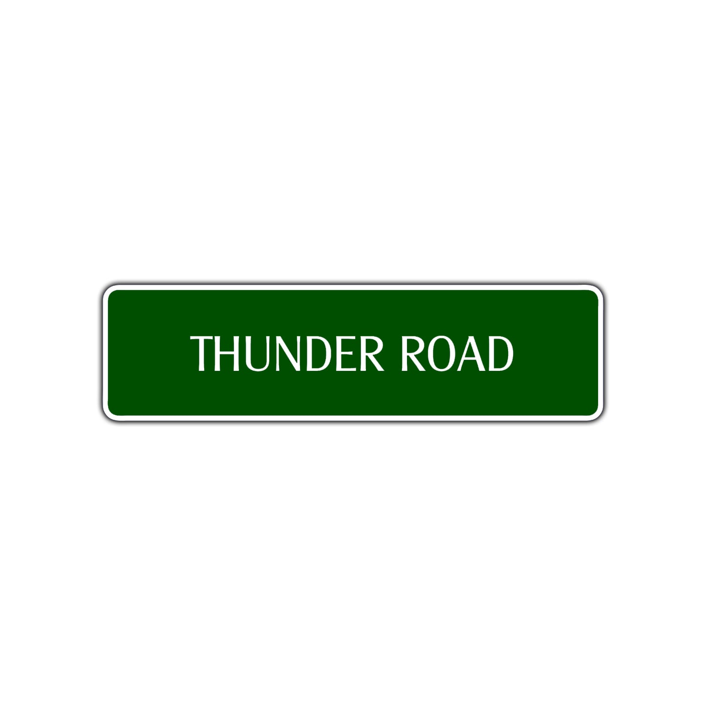 Thunder Road Aluminum Metal Novelty Street Plate Sign Wall Gift Decor