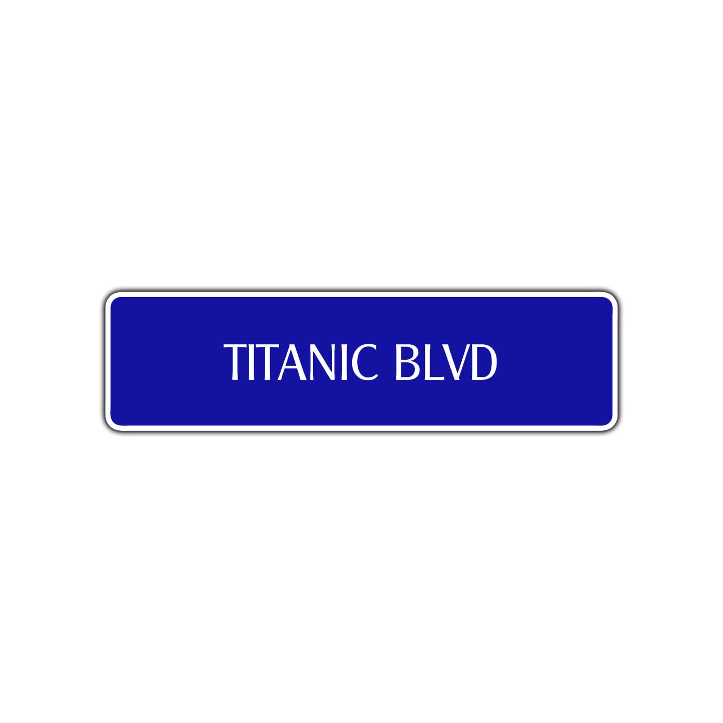 Titanic Boulevard Road Aluminum Metal Novelty Street Plate Sign Wall Gift Decor