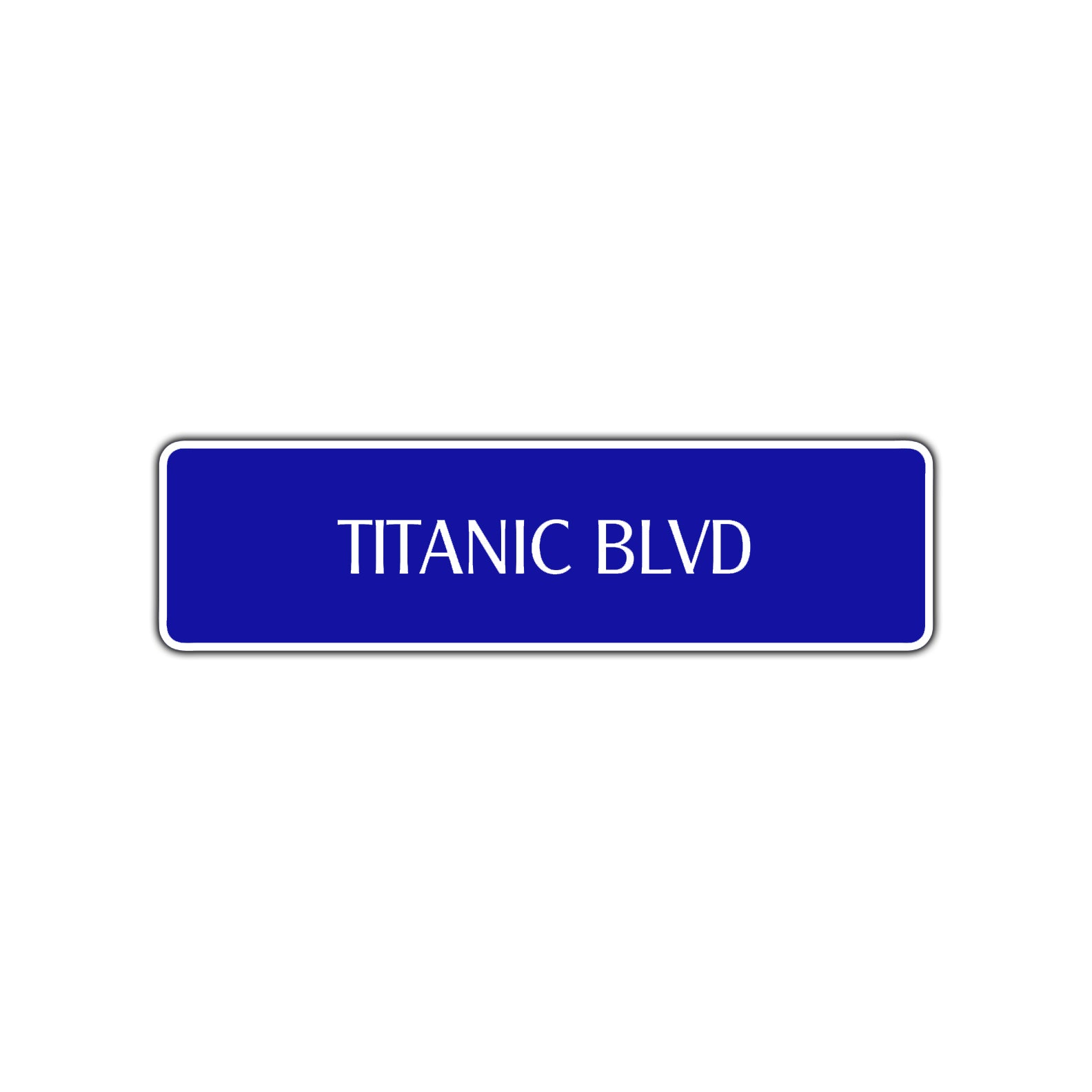 Titanic Boulevard Road Aluminum Metal Novelty Street Plate Sign Wall Gift Decor
