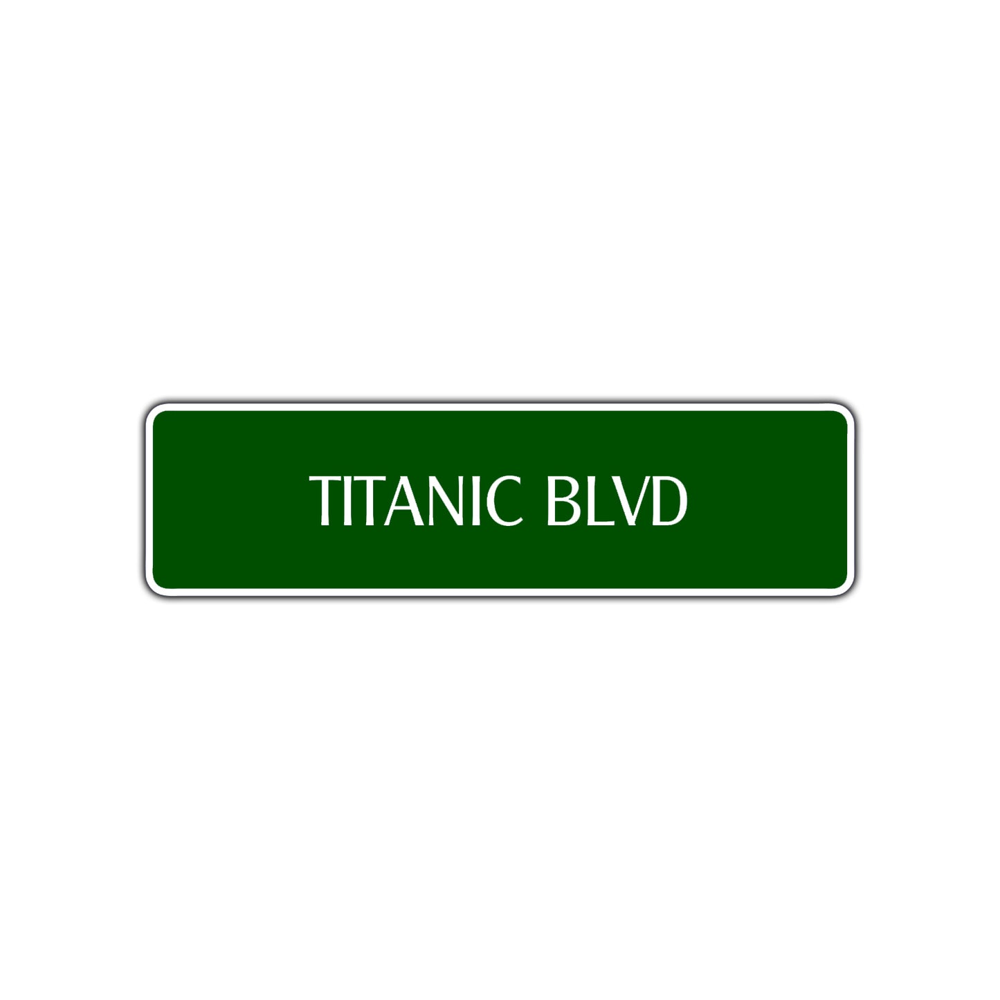 Titanic Boulevard Road Aluminum Metal Novelty Street Plate Sign Wall Gift Decor
