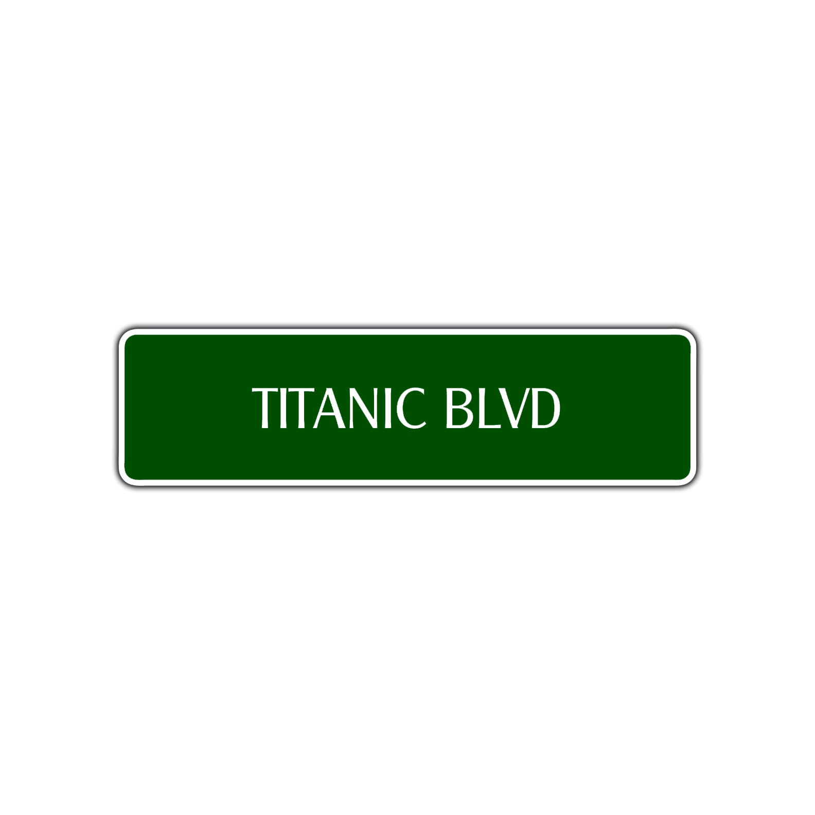 Titanic Boulevard Road Aluminum Metal Novelty Street Plate Sign Wall Gift Decor