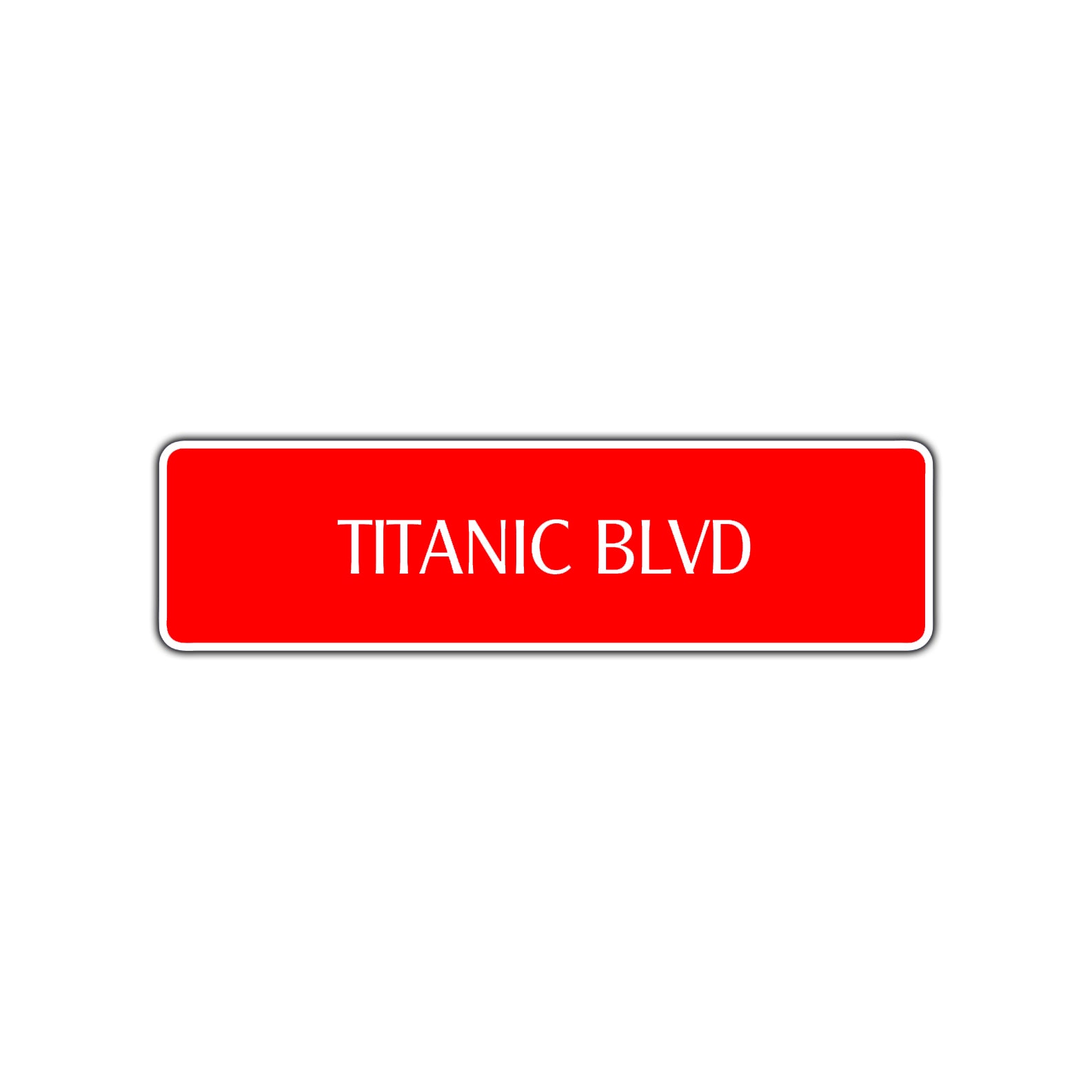 Titanic Boulevard Road Aluminum Metal Novelty Street Plate Sign Wall Gift Decor