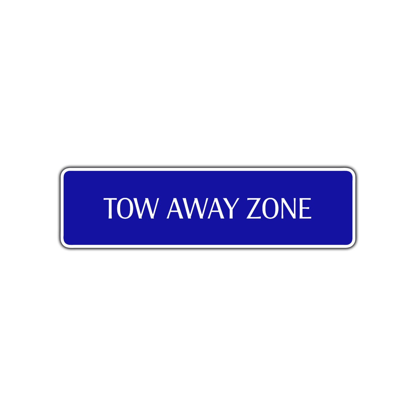 Tow Away Zone Road Aluminum Metal Novelty Street Plate Sign Wall Gift Decor