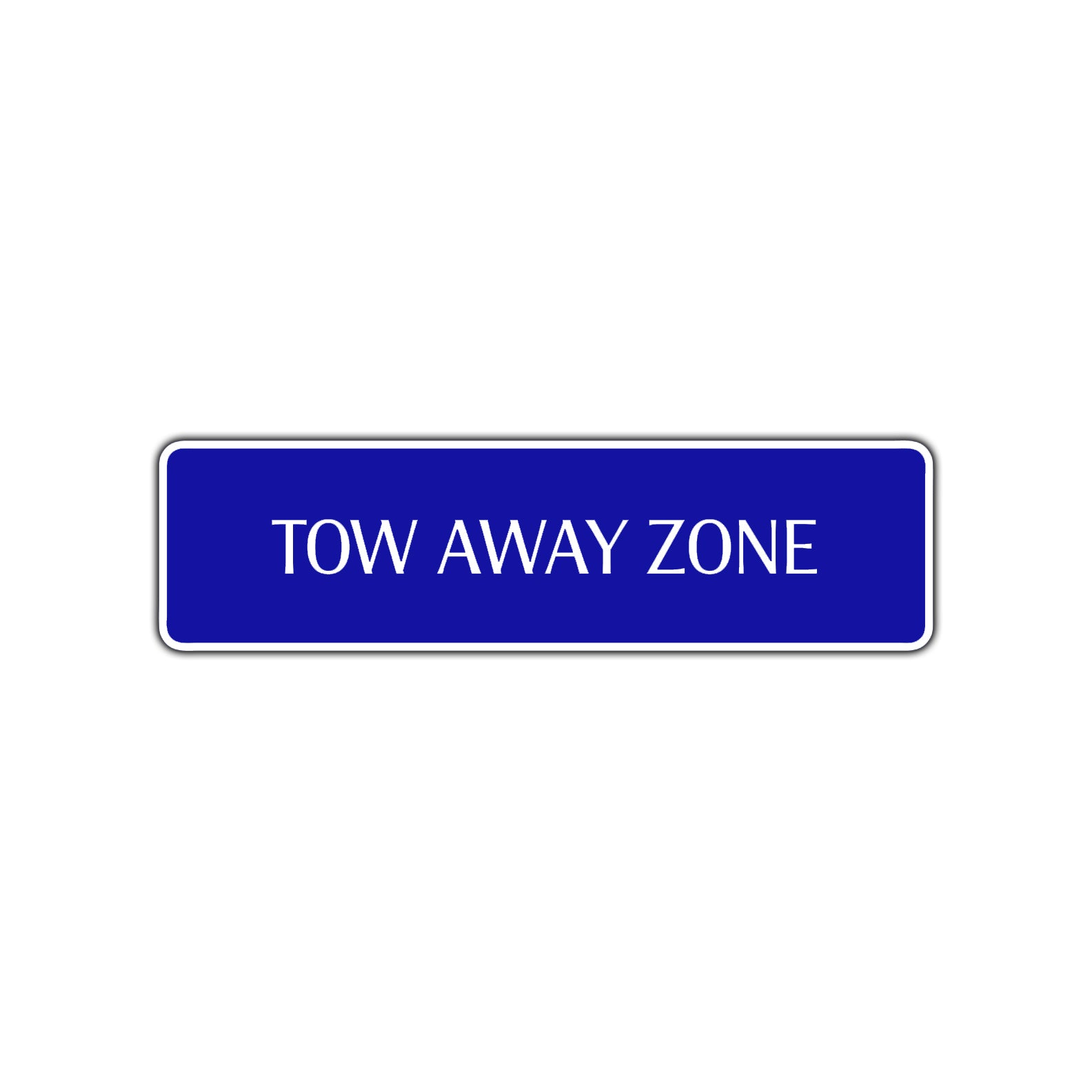 Tow Away Zone Road Aluminum Metal Novelty Street Plate Sign Wall Gift Decor