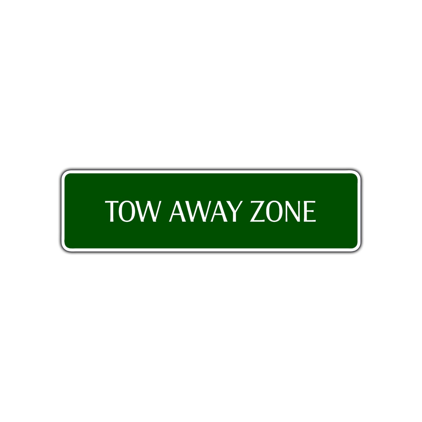 Tow Away Zone Road Aluminum Metal Novelty Street Plate Sign Wall Gift Decor