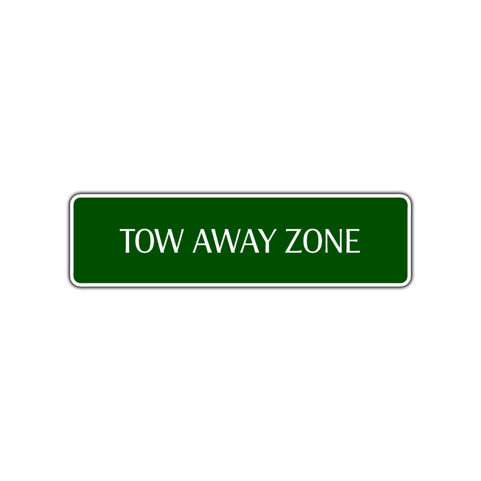Tow Away Zone Road Aluminum Metal Novelty Street Plate Sign Wall Gift Decor
