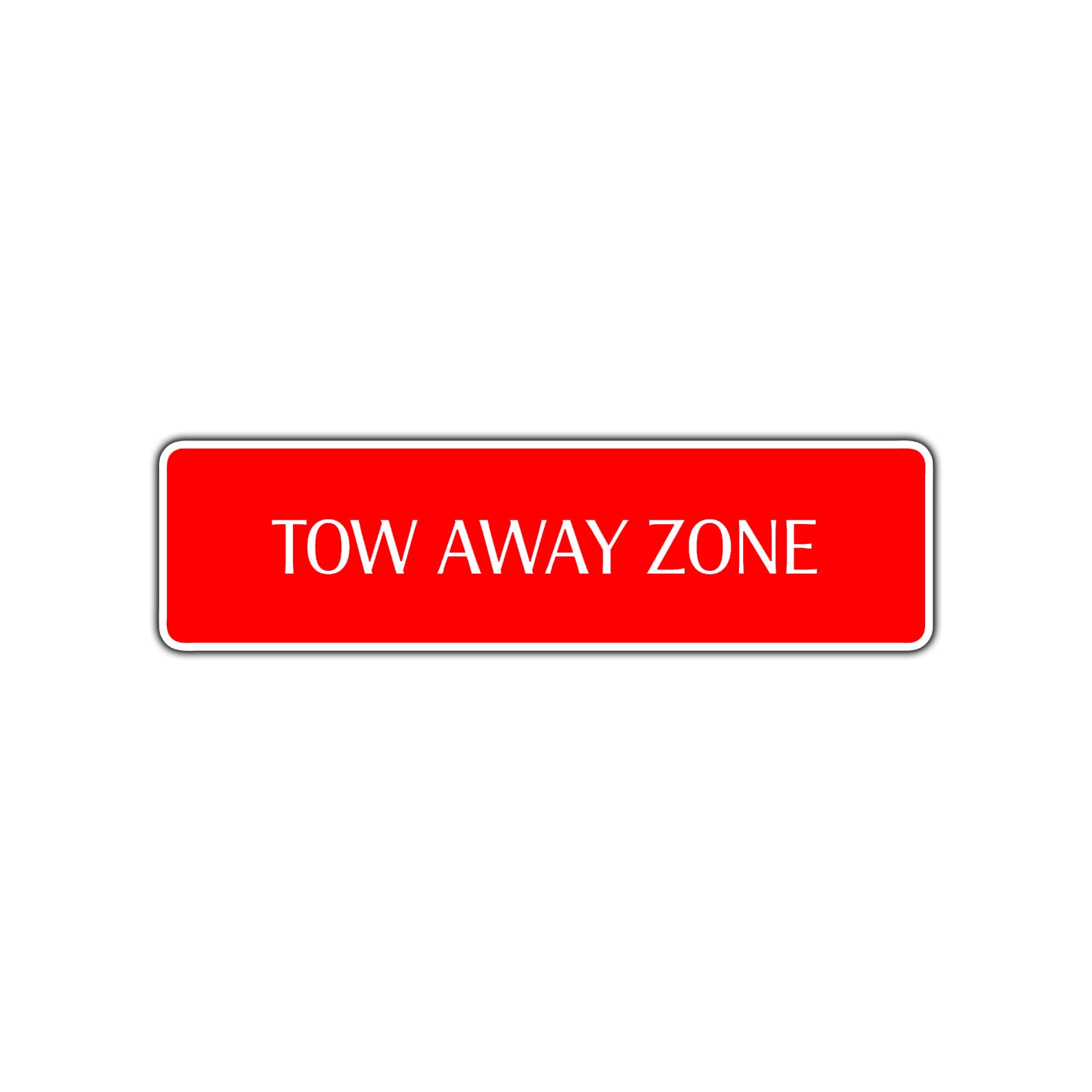 Tow Away Zone Road Aluminum Metal Novelty Street Plate Sign Wall Gift Decor