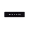 Train Station Road Aluminum Metal Novelty Street Plate Sign Wall Gift Decor