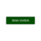 Train Station Road Aluminum Metal Novelty Street Plate Sign Wall Gift Decor