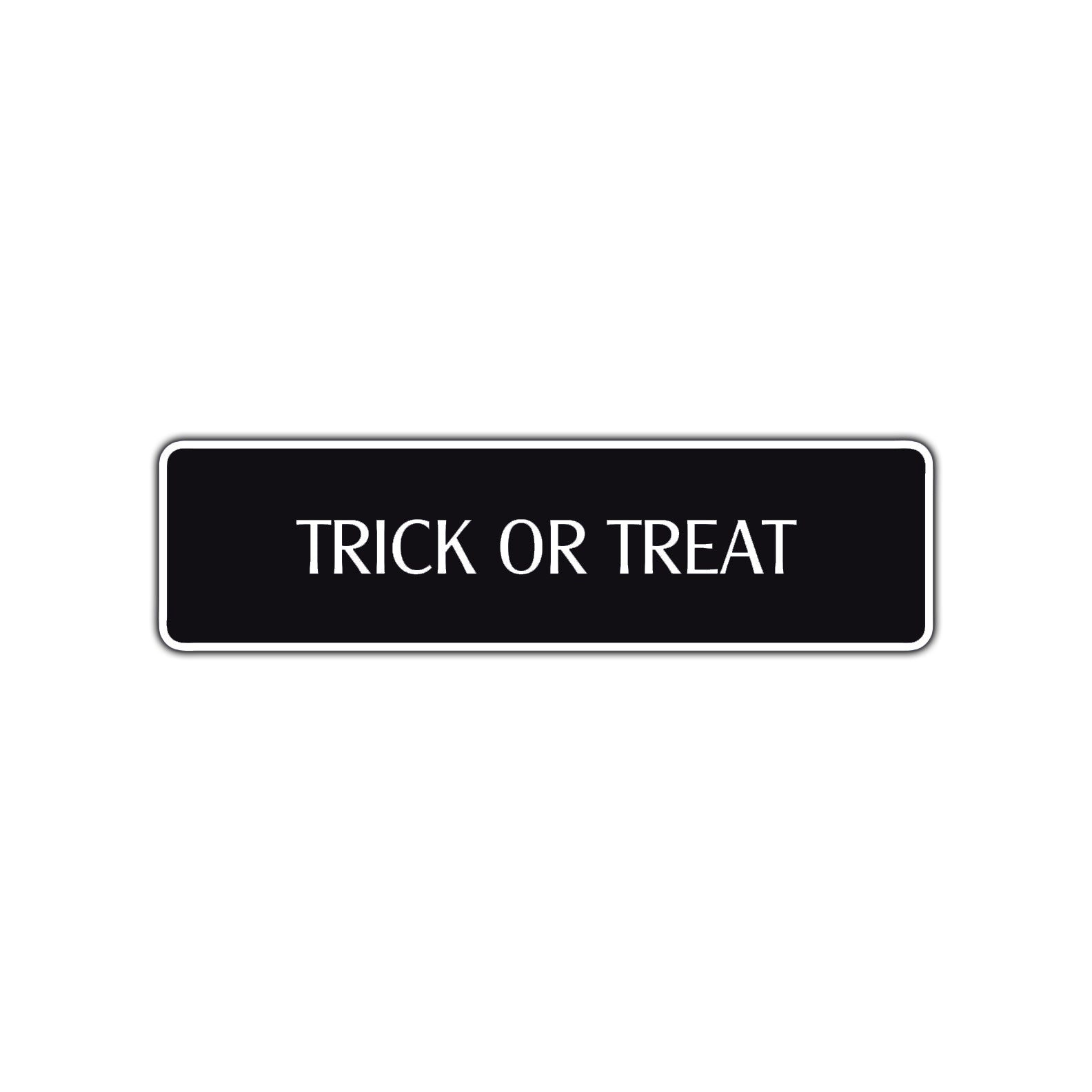Trick or Treat Halloween Road Aluminum Metal Novelty Street Plate Sign Wall Gift Decor