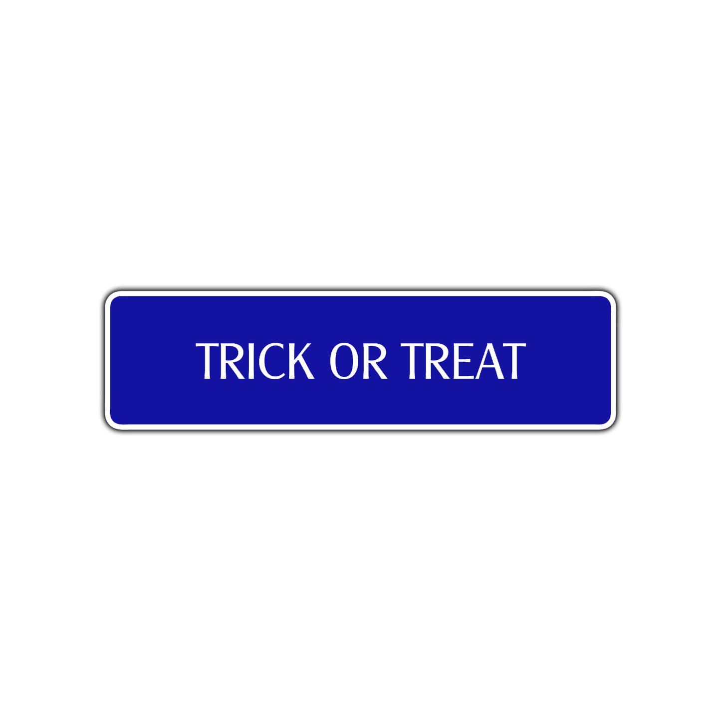 Trick or Treat Halloween Road Aluminum Metal Novelty Street Plate Sign Wall Gift Decor
