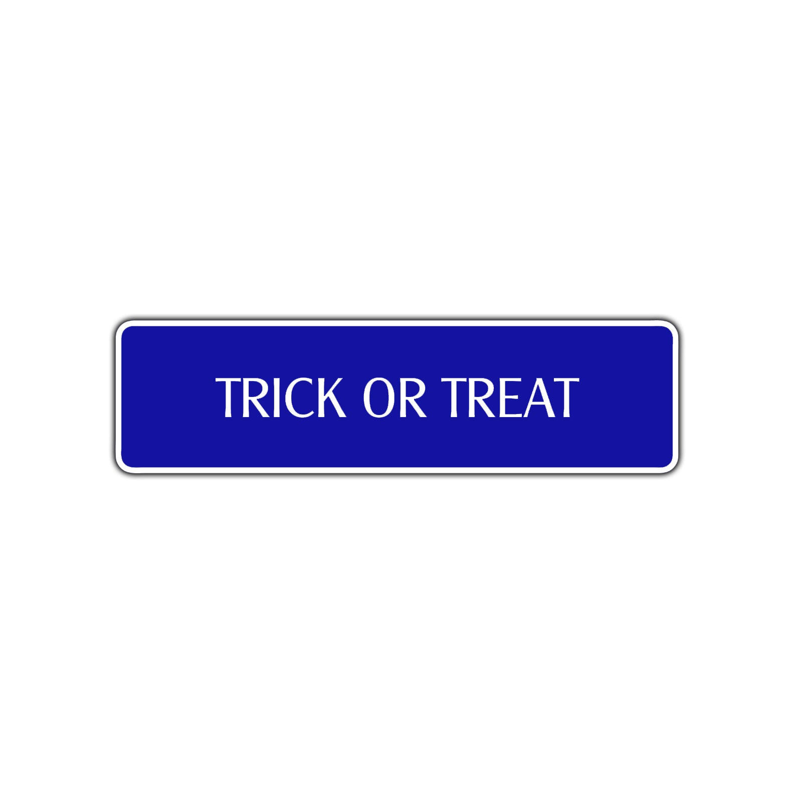 Trick or Treat Halloween Road Aluminum Metal Novelty Street Plate Sign Wall Gift Decor