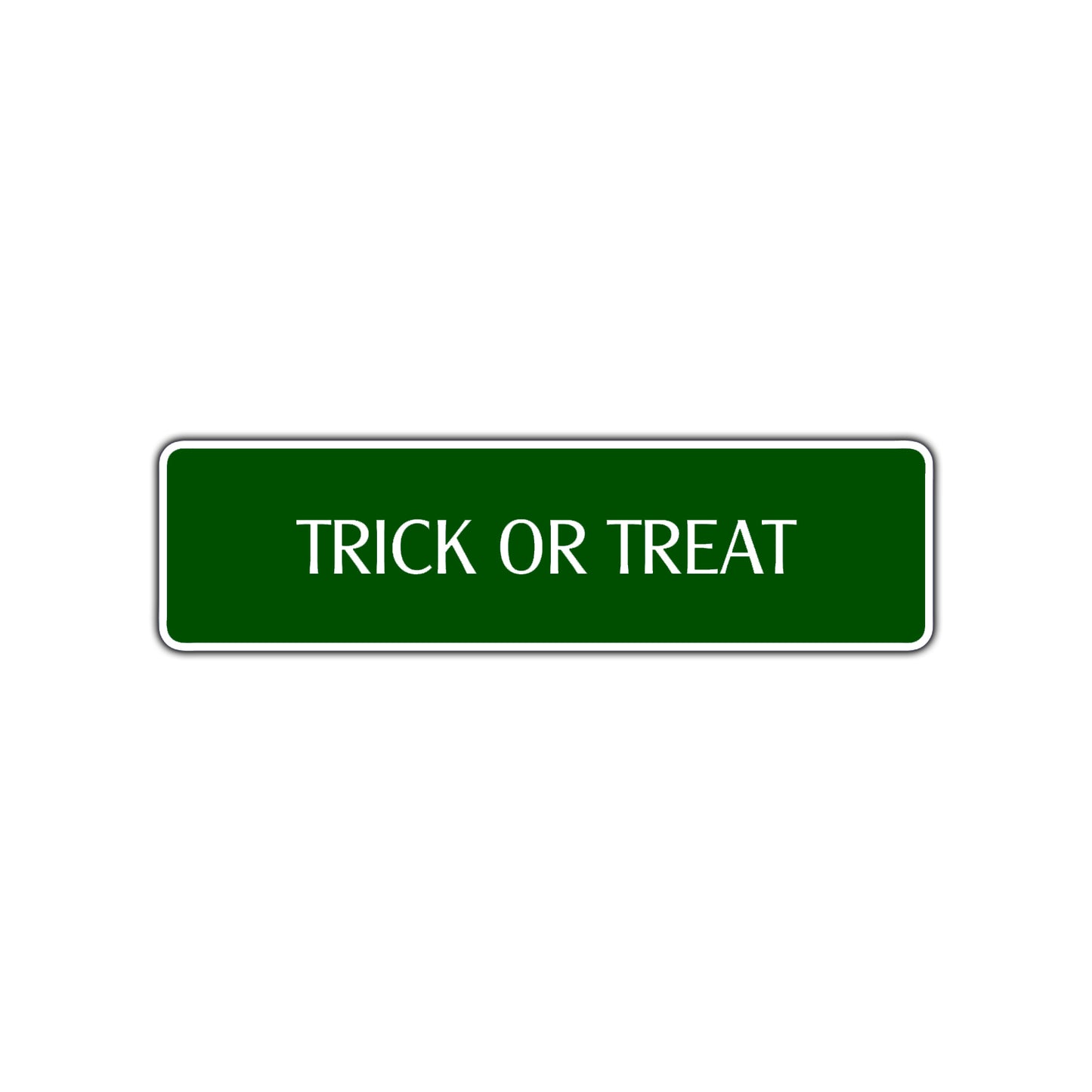 Trick or Treat Halloween Road Aluminum Metal Novelty Street Plate Sign Wall Gift Decor