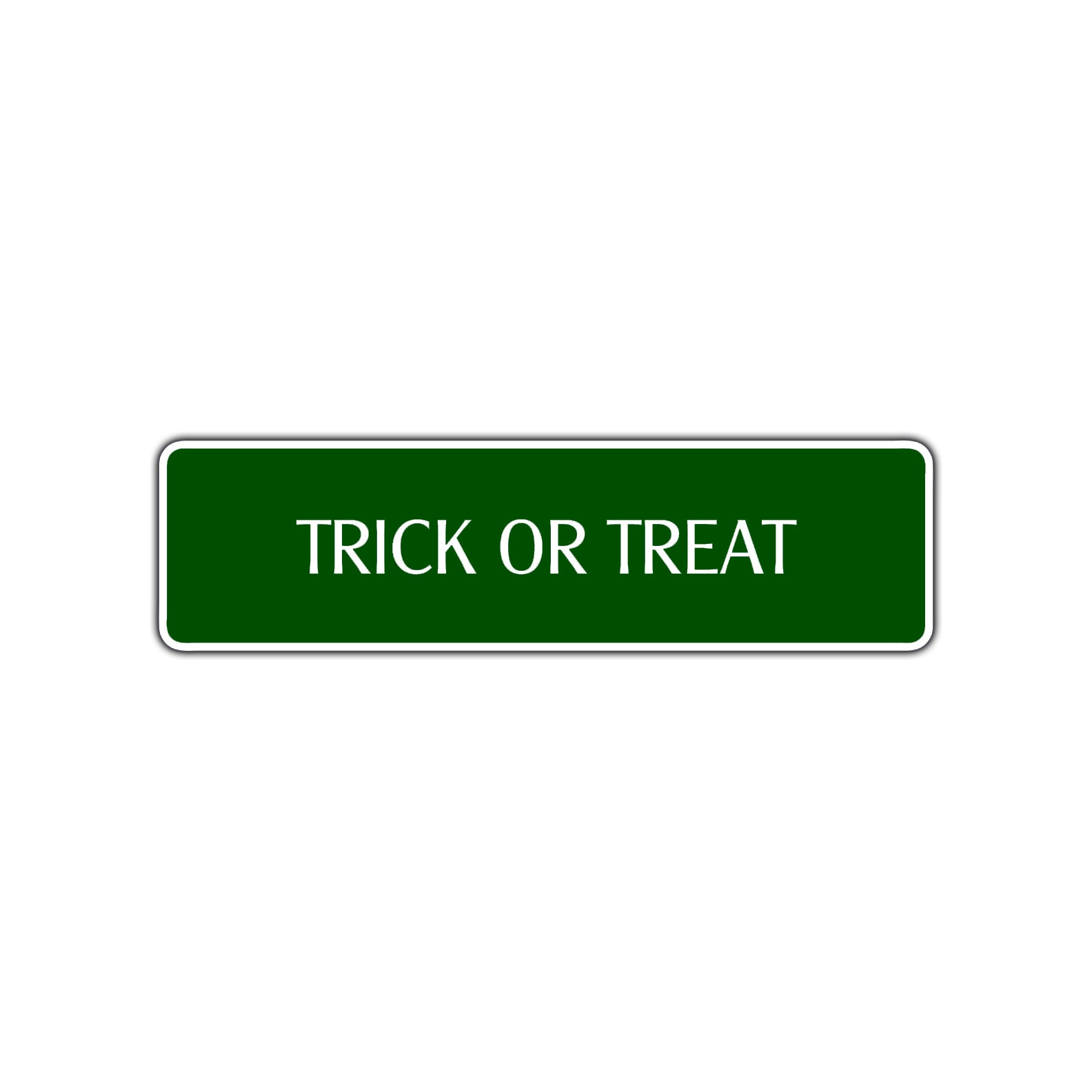 Trick or Treat Halloween Road Aluminum Metal Novelty Street Plate Sign Wall Gift Decor