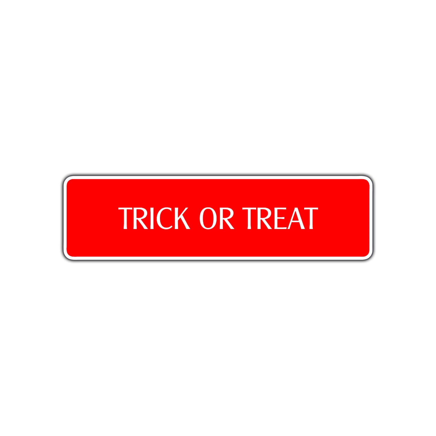 Trick or Treat Halloween Road Aluminum Metal Novelty Street Plate Sign Wall Gift Decor