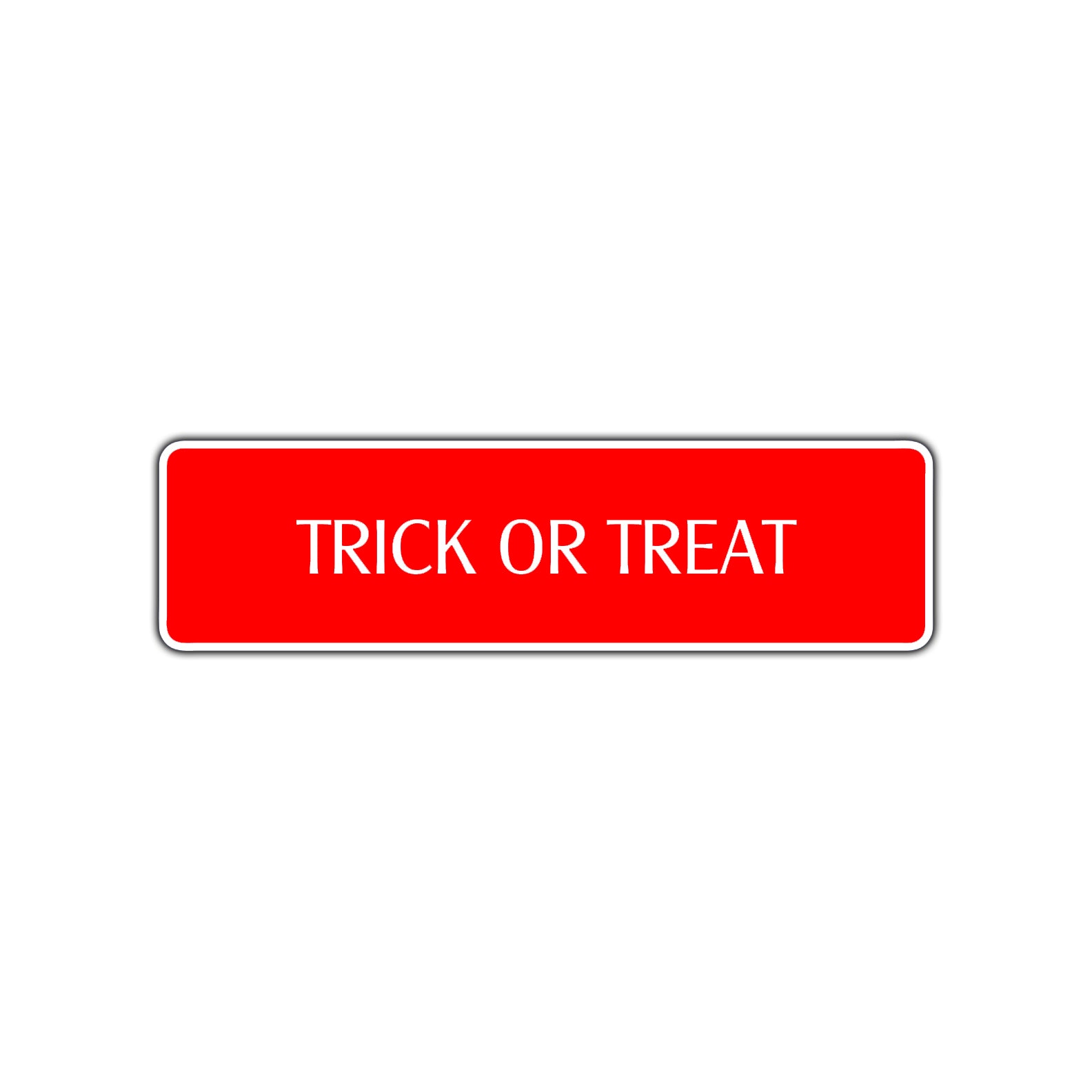 Trick or Treat Halloween Road Aluminum Metal Novelty Street Plate Sign Wall Gift Decor