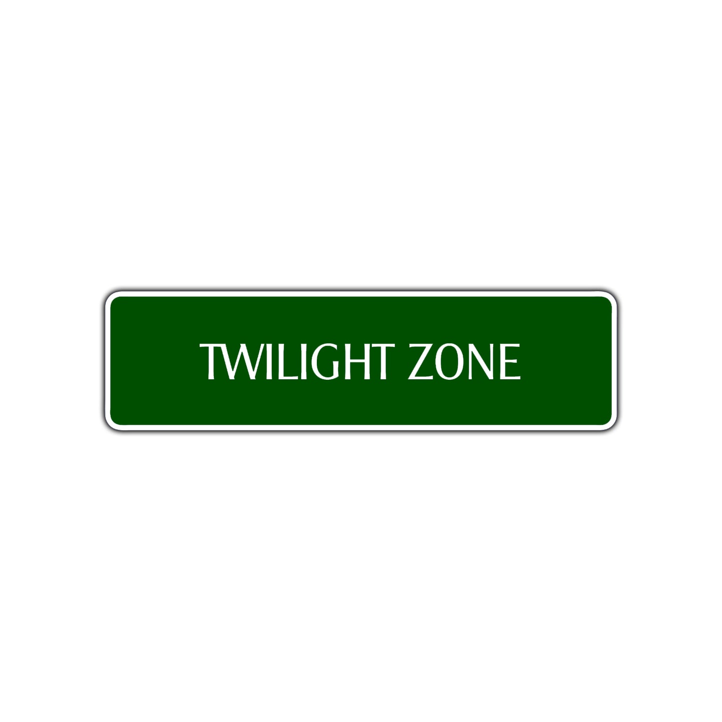 Twilight Zone Road Aluminum Metal Novelty Street Plate Sign Wall Gift Decor