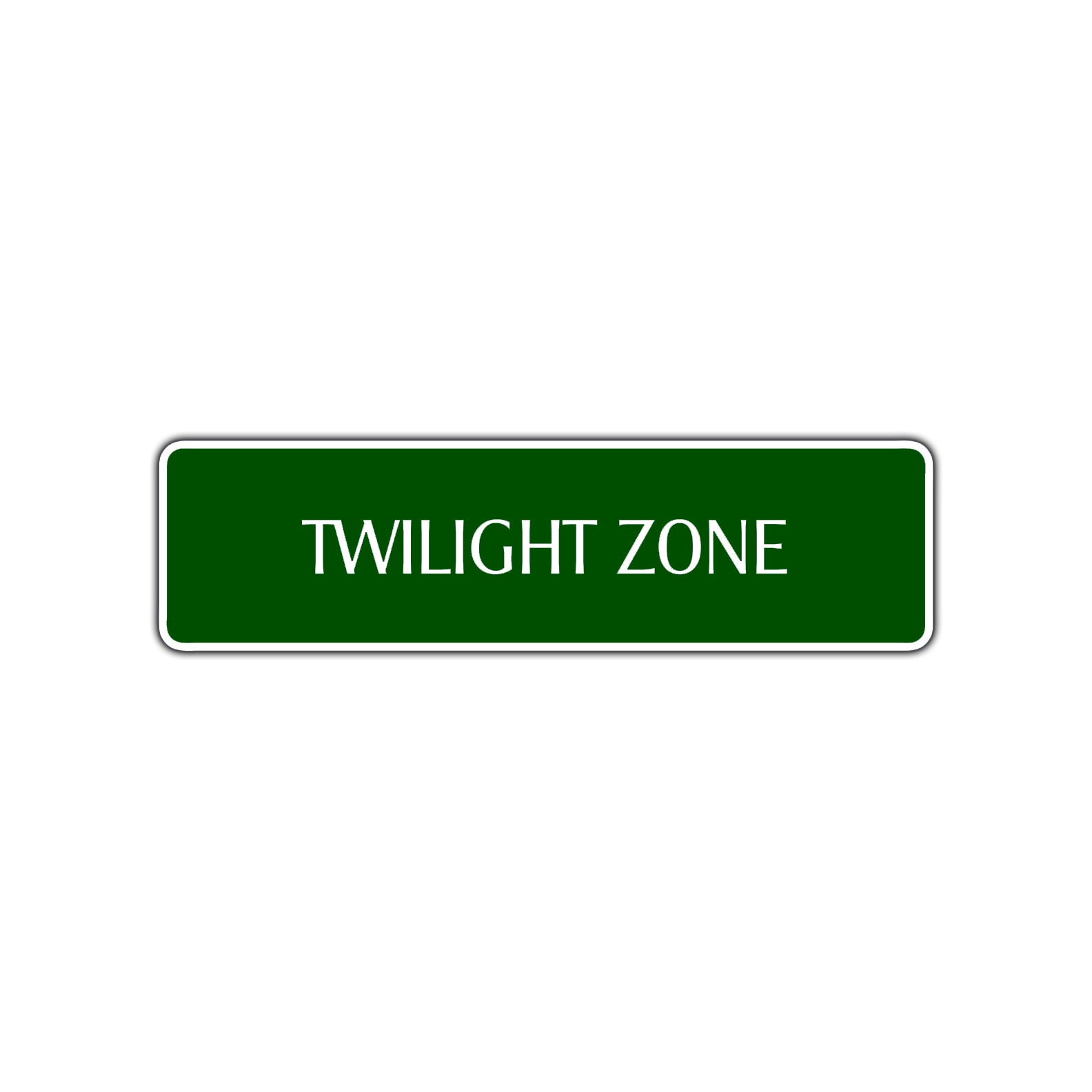 Twilight Zone Road Aluminum Metal Novelty Street Plate Sign Wall Gift Decor