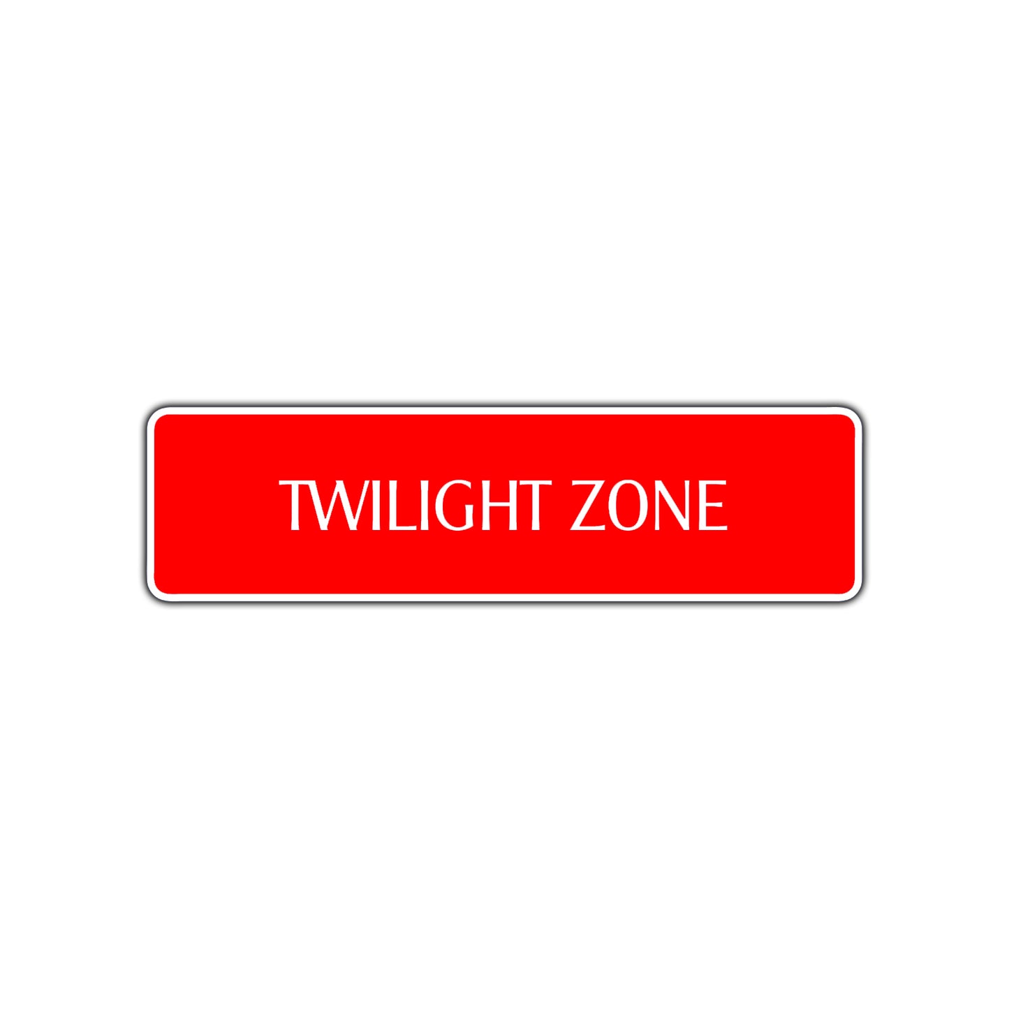 Twilight Zone Road Aluminum Metal Novelty Street Plate Sign Wall Gift Decor