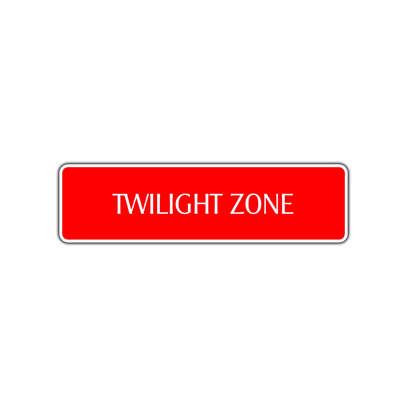 Twilight Zone Road Aluminum Metal Novelty Street Plate Sign Wall Gift Decor