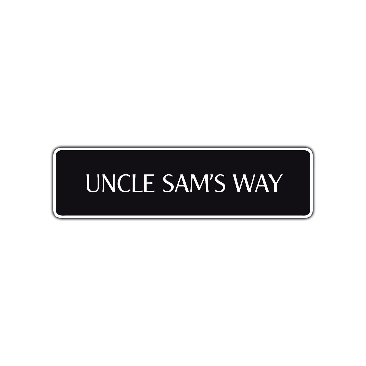 Uncle Sam's Way Road Aluminum Metal Novelty Street Plate Sign Wall Gift Decor