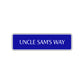 Uncle Sam's Way Road Aluminum Metal Novelty Street Plate Sign Wall Gift Decor