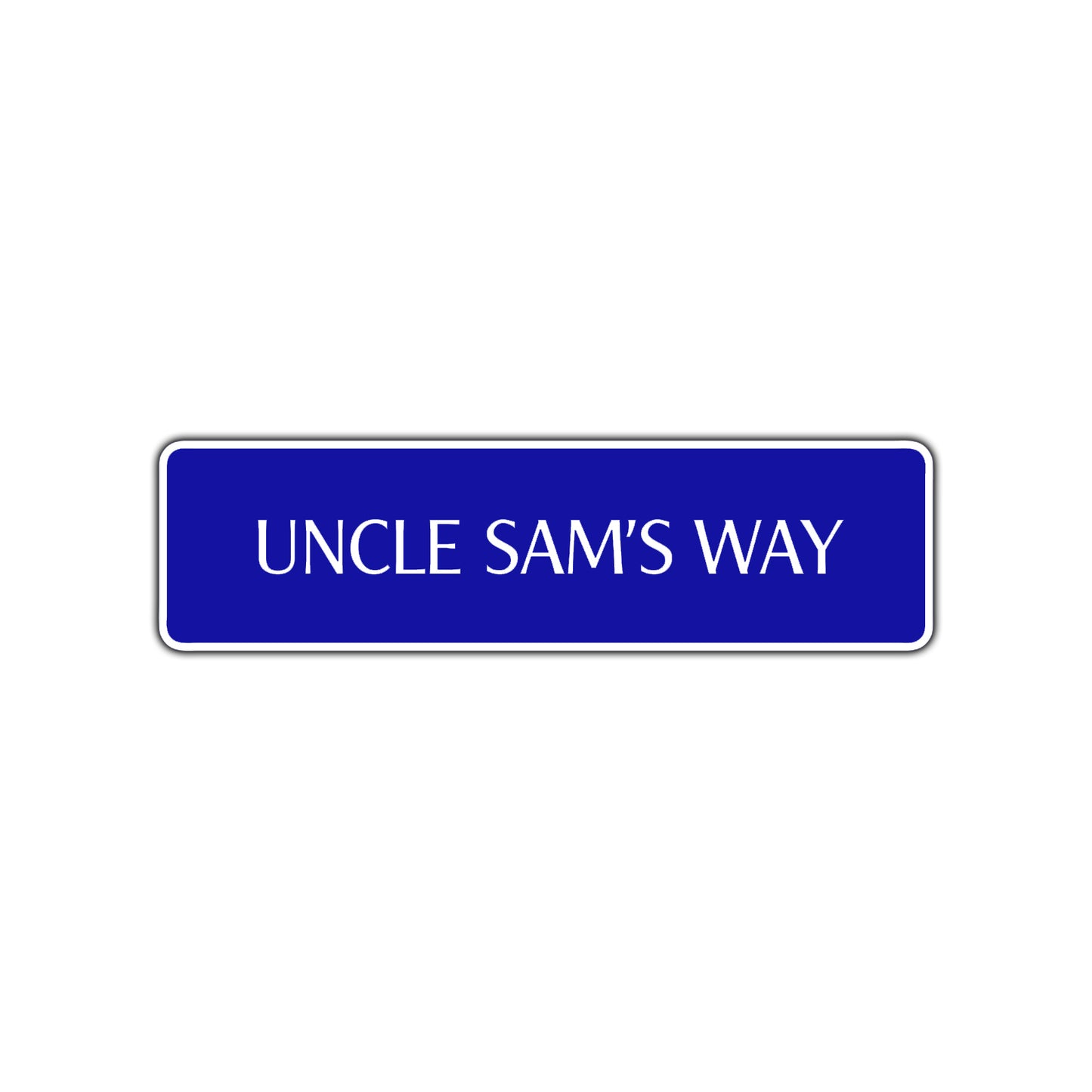 Uncle Sam's Way Road Aluminum Metal Novelty Street Plate Sign Wall Gift Decor