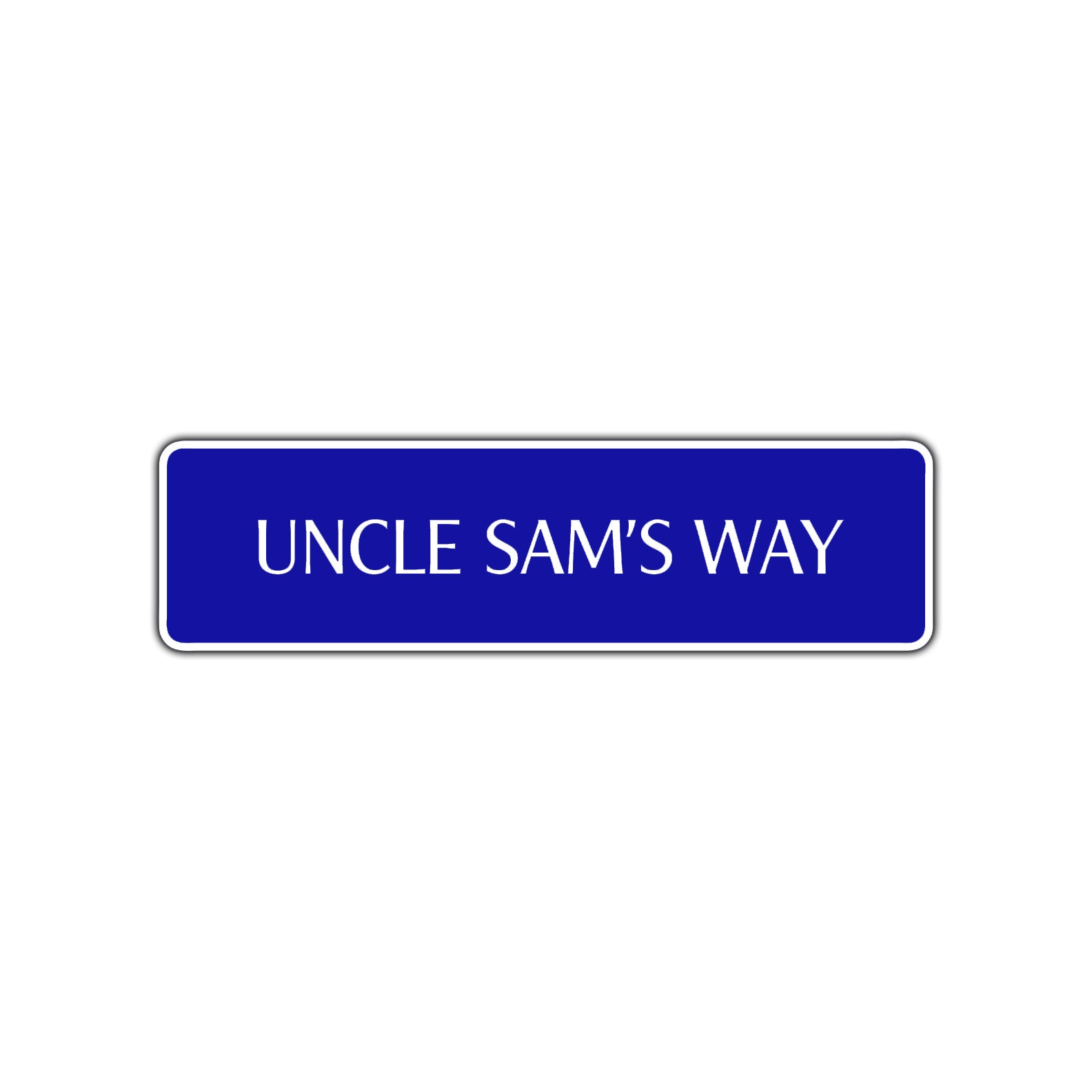 Uncle Sam's Way Road Aluminum Metal Novelty Street Plate Sign Wall Gift Decor