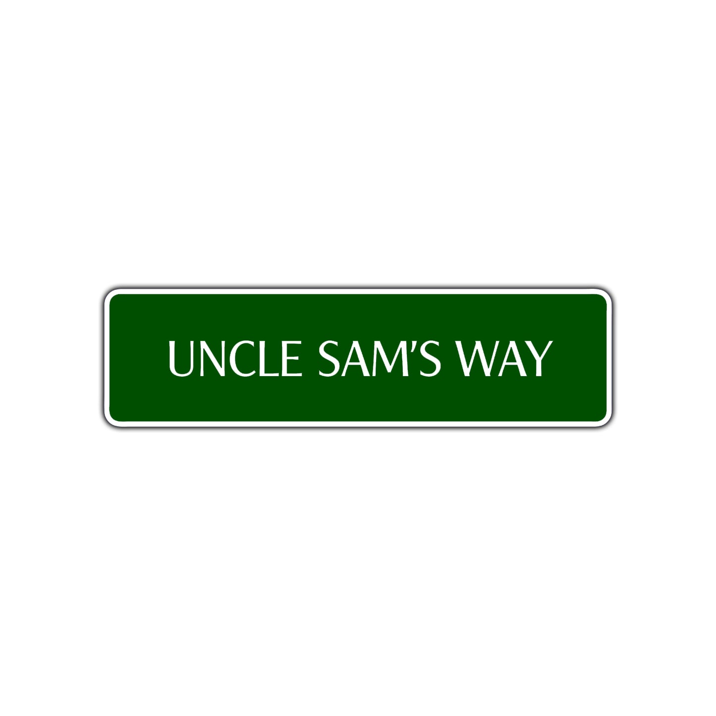 Uncle Sam's Way Road Aluminum Metal Novelty Street Plate Sign Wall Gift Decor