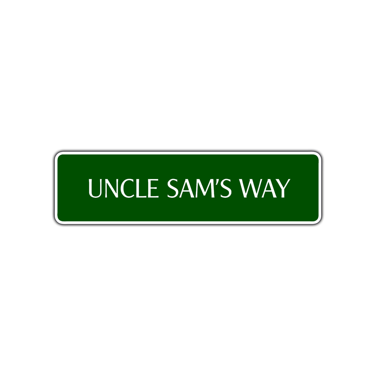 Uncle Sam's Way Road Aluminum Metal Novelty Street Plate Sign Wall Gift Decor