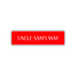 Uncle Sam's Way Road Aluminum Metal Novelty Street Plate Sign Wall Gift Decor