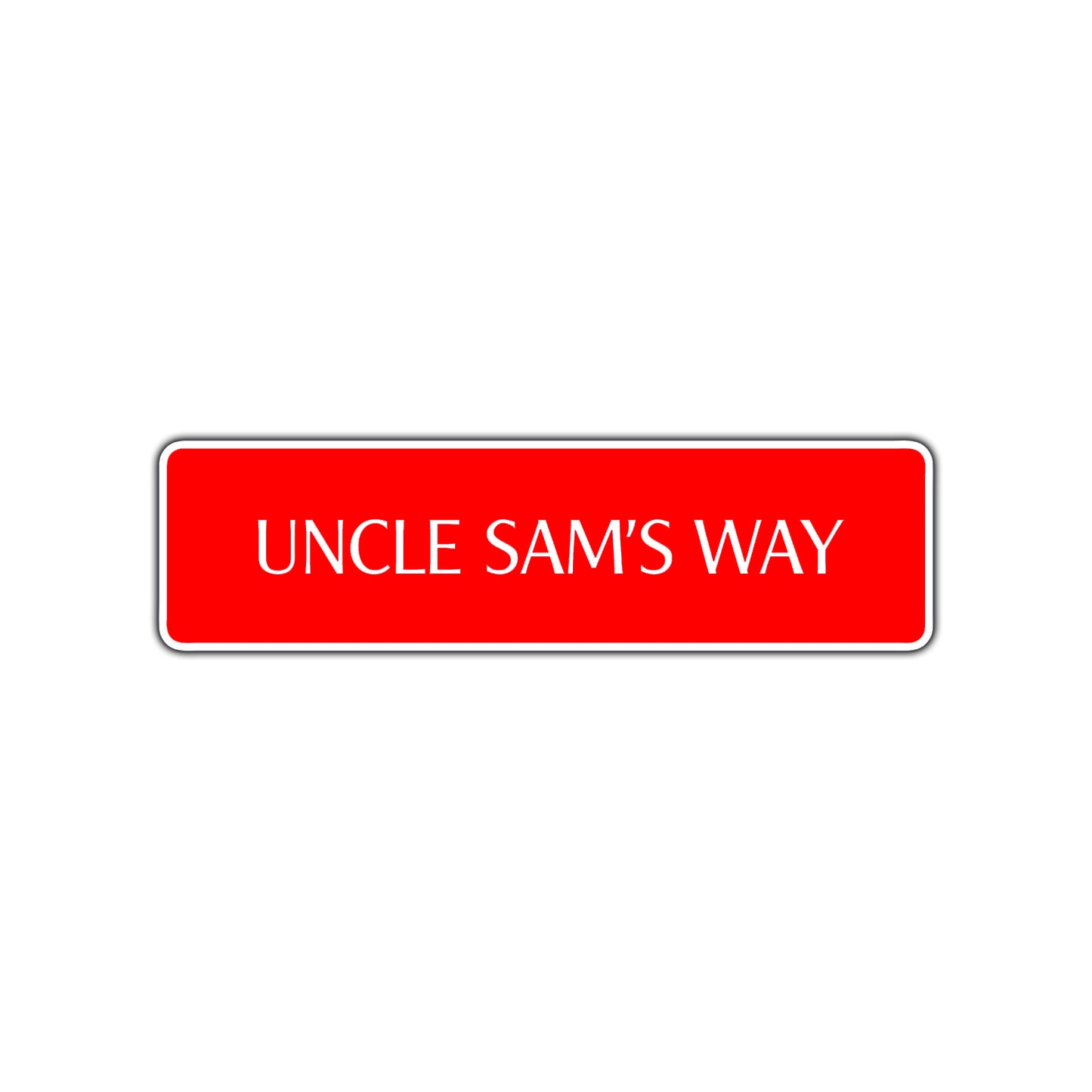 Uncle Sam's Way Road Aluminum Metal Novelty Street Plate Sign Wall Gift Decor