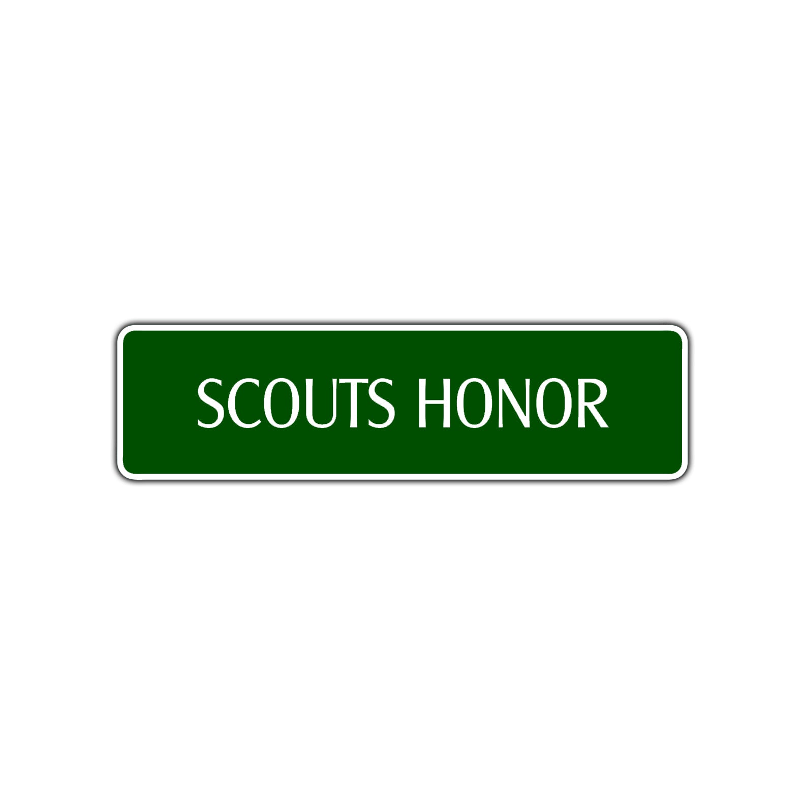 Scouts Honor Road Aluminum Metal Novelty Street Plate Sign Wall Gift Decor