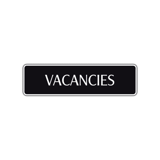 Vacancies Road Aluminum Metal Novelty Street Plate Sign Wall Gift Decor