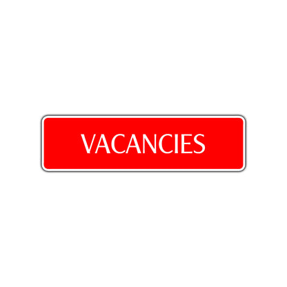 Vacancies Road Aluminum Metal Novelty Street Plate Sign Wall Gift Decor