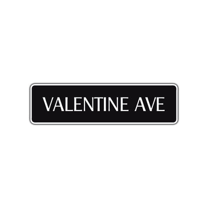 Valentine Ave Road Highway Street Aluminum Romantic Metal Plate Decor Novelty Sign Gift