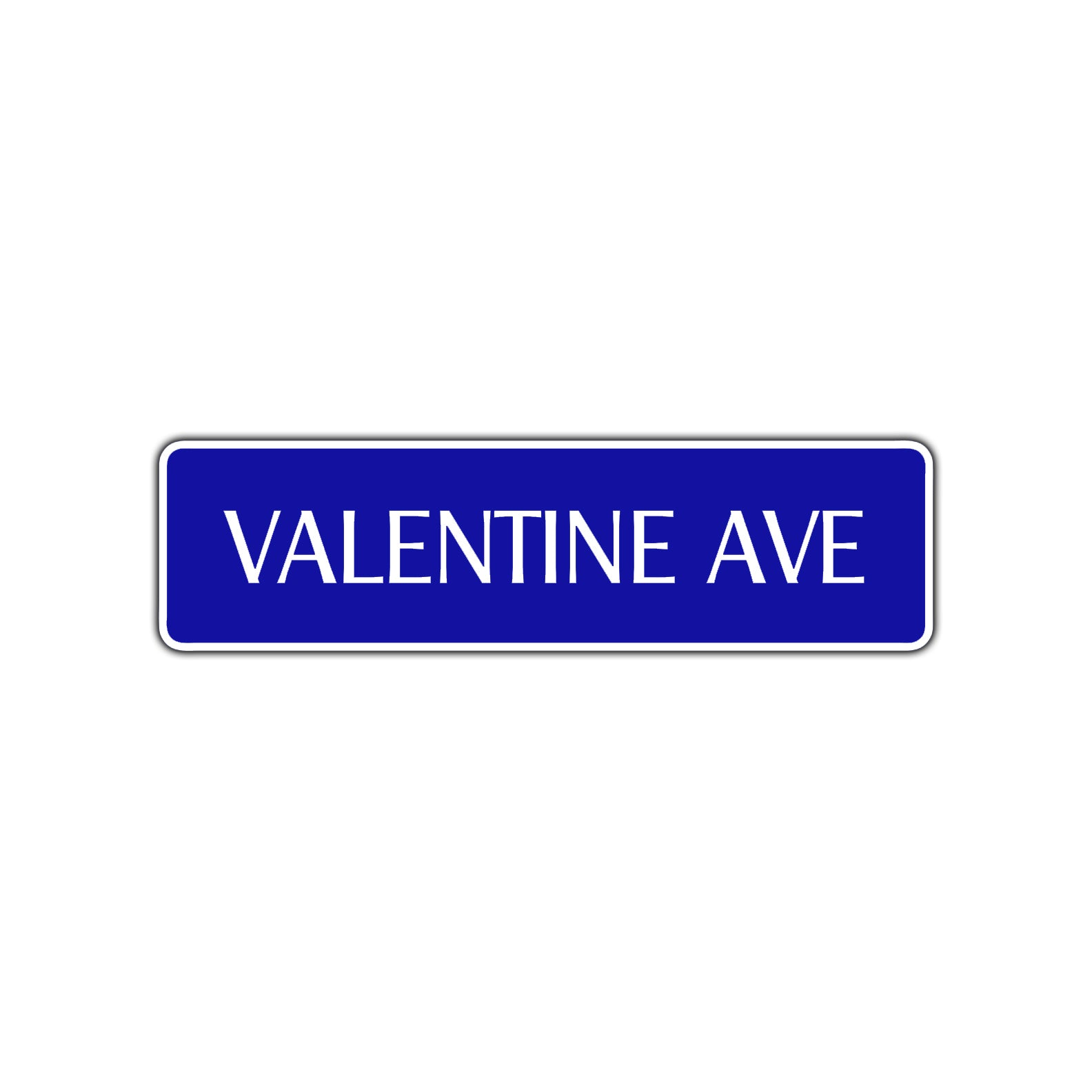 Valentine Ave Road Highway Street Aluminum Romantic Metal Plate Decor Novelty Sign Gift