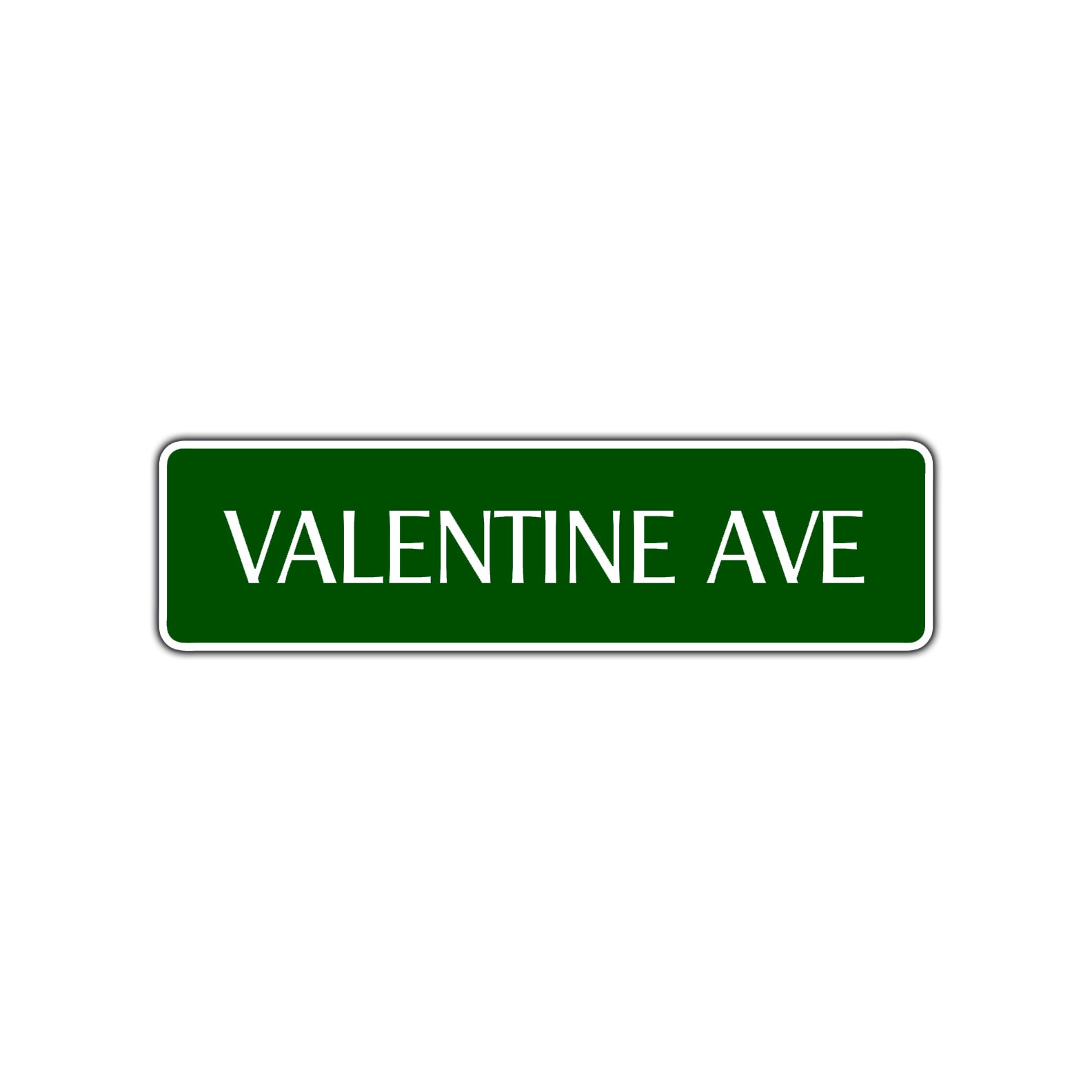 Valentine Ave Road Highway Street Aluminum Romantic Metal Plate Decor Novelty Sign Gift