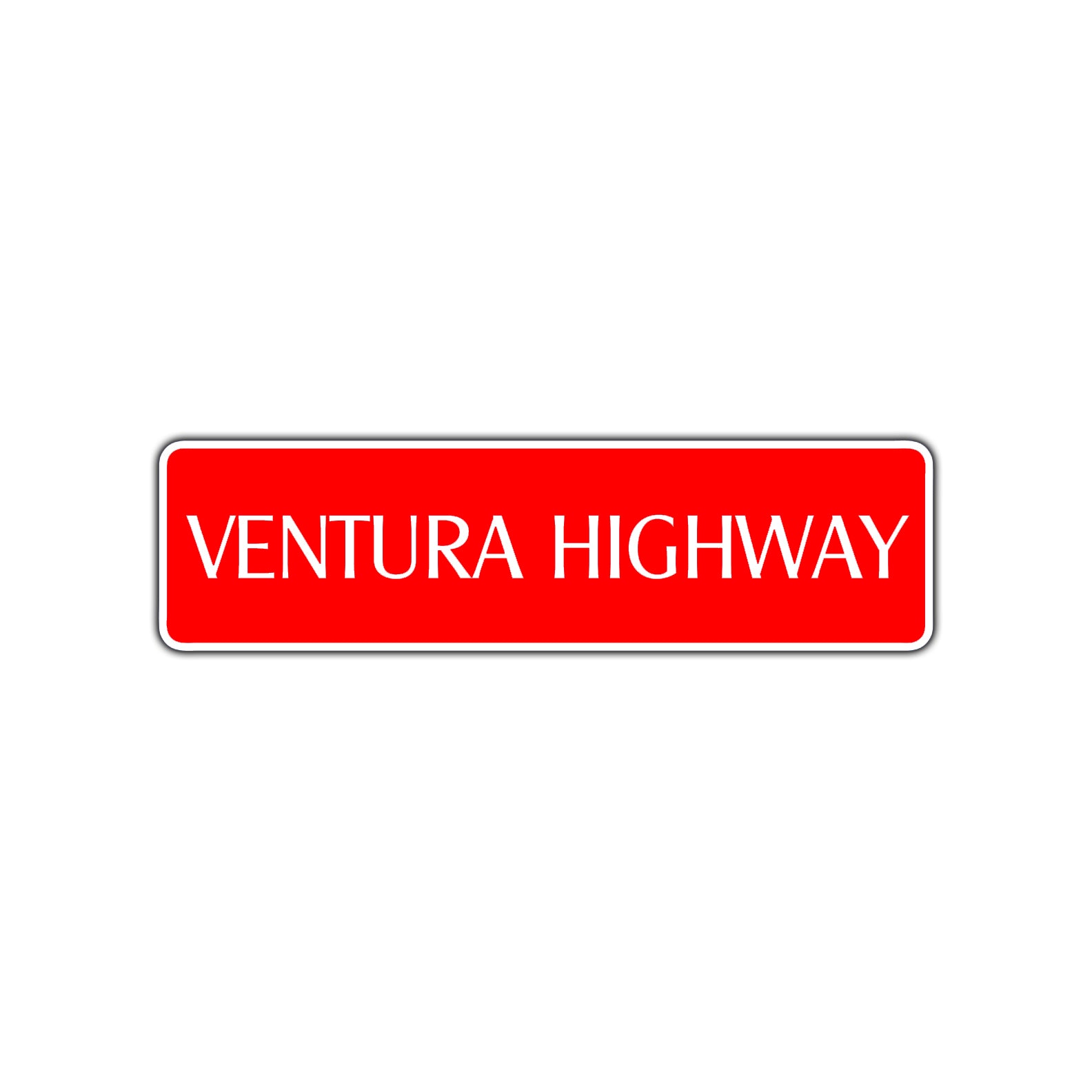 Ventura Highway Road Aluminum Metal Novelty Street Plate Sign Wall Gift Decor